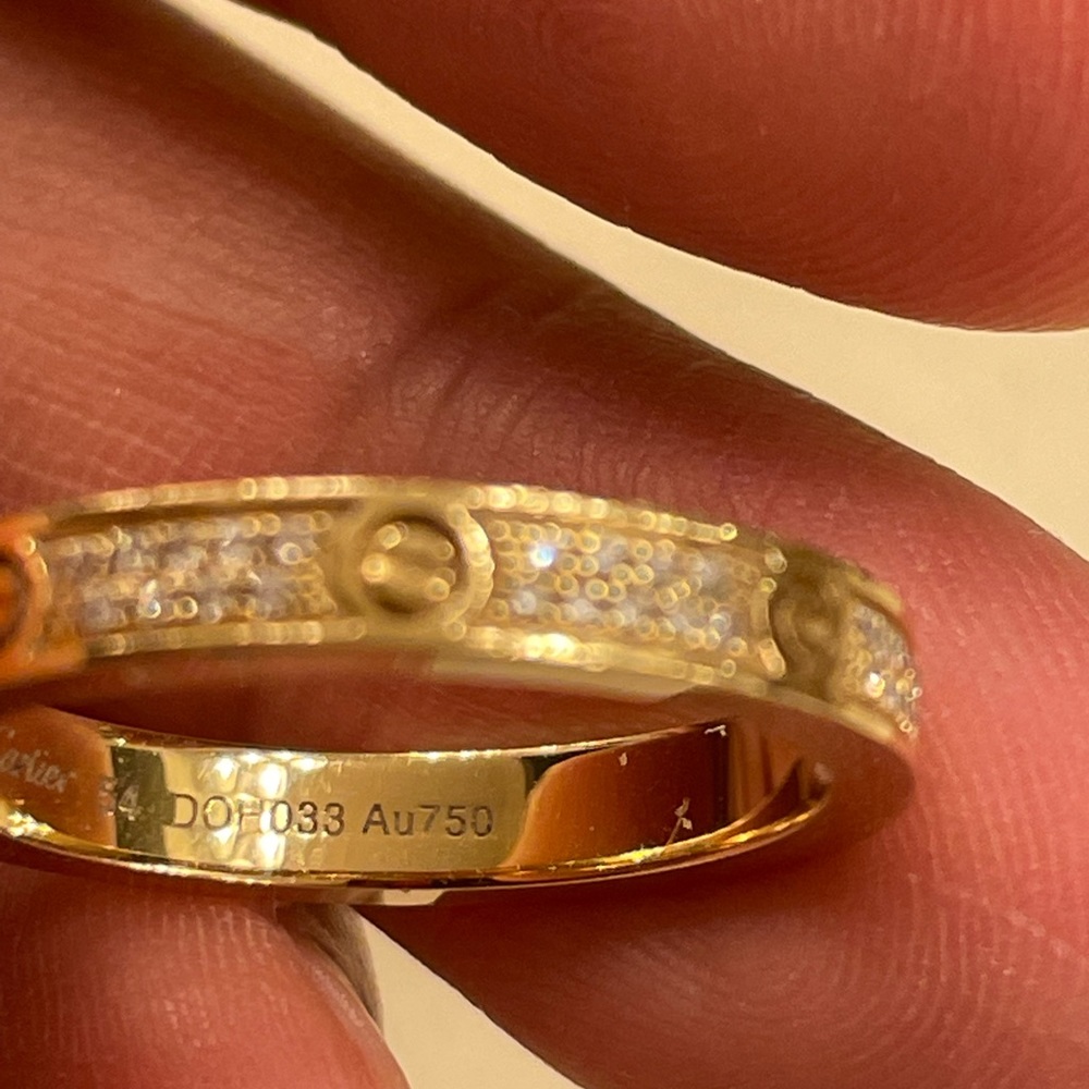 Cute 18k gold ring with authentic diamonds - Picture 9 of 9